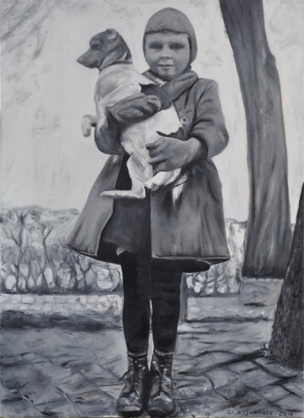 Jacob mit Hund 1944, Gemälde